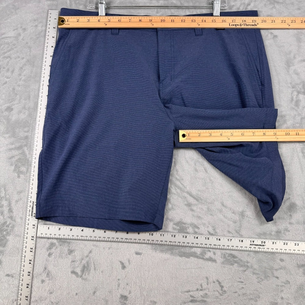 Travis Mathew Salem Slim Tech Shorts Mens 38 Navy Blue Chino Golf Performance - Picture 7 of 10